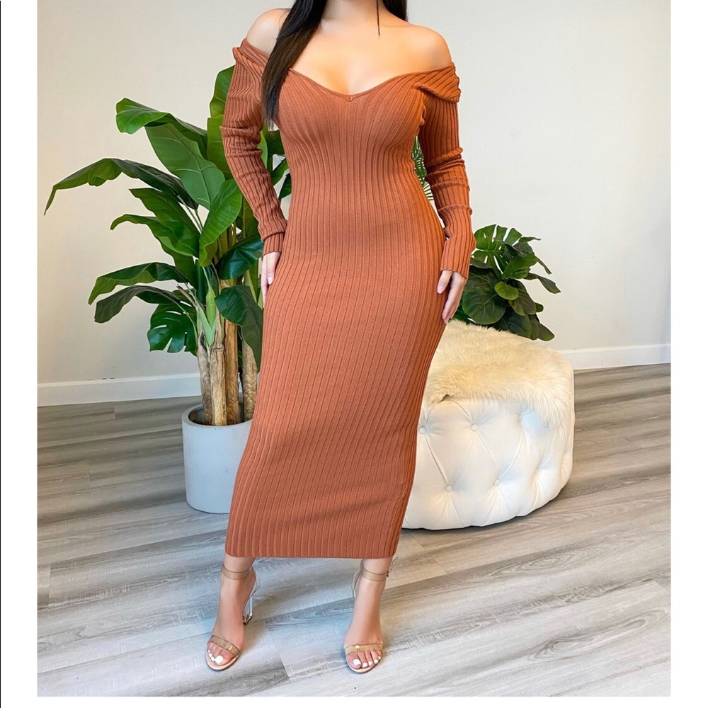 Rust Knit Dress